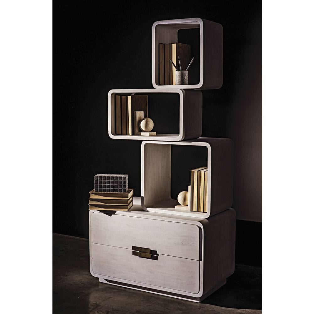 Belini White Wash Bookcase