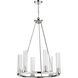 Beau 6 Light 26 inch Polished Nickel Chandelier Ceiling Light