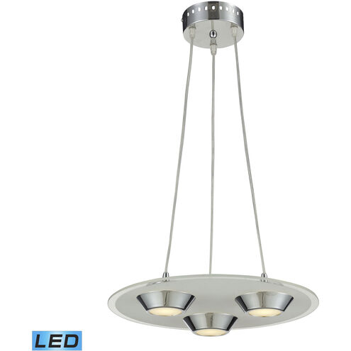 Brentford LED 16 inch Chrome with White Pendant Ceiling Light