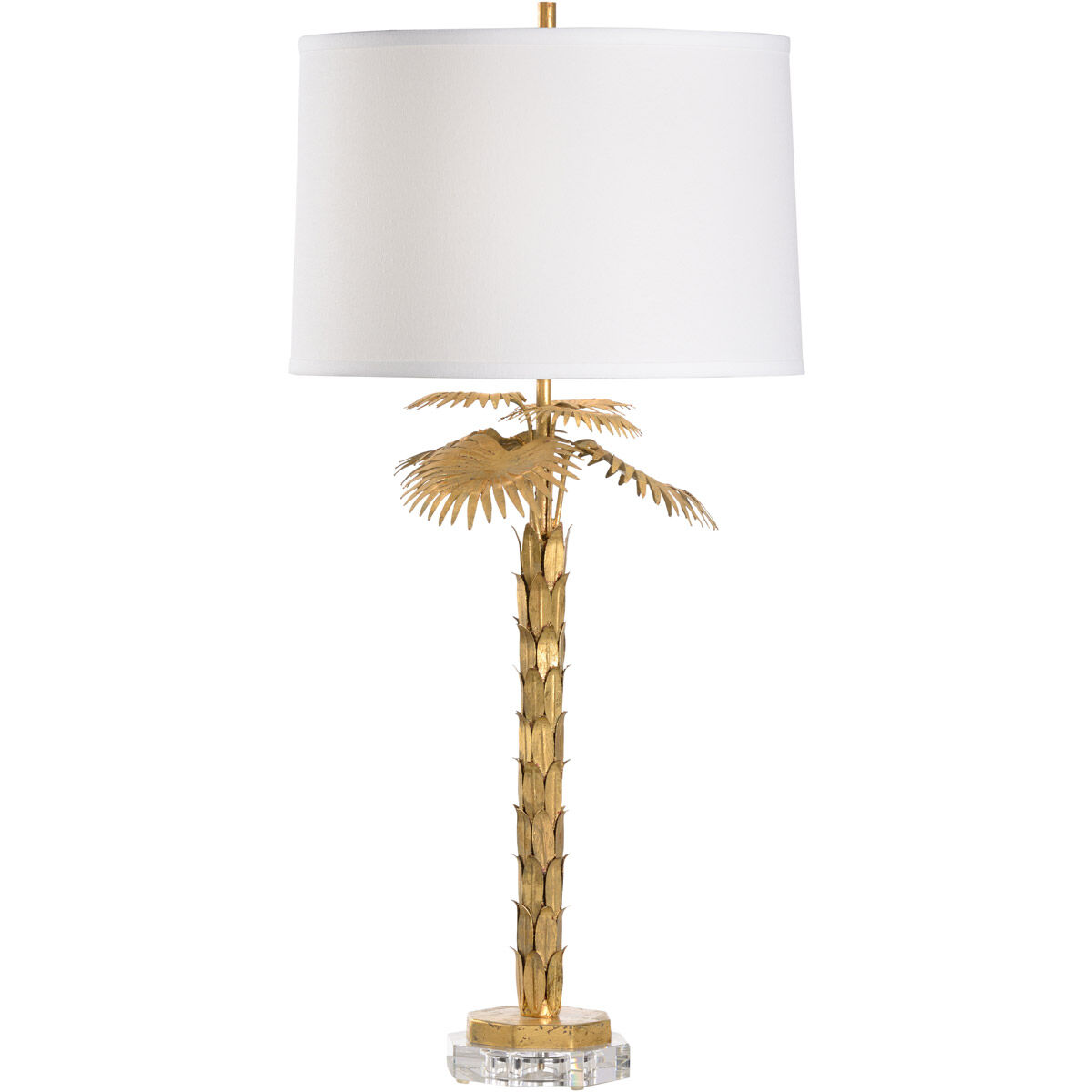 Wildwood 37 inch 100 watt Antique Gold Leaf Table Lamp Portable Light