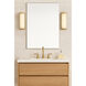 Lisa McDennon Devon LED 4.75 inch Lacquered Brass Bath Light Wall Light in Etched Opal, 20W, 2900K, Linear, Sconce