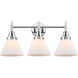 Caden LED 25.75 inch Polished Chrome Bath Vanity Light Wall Light in Matte White Glass