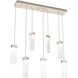 Parallel LED 44.2 inch Beige Silver Linear Pendant Ceiling Light in Metallic Beige Silver, Clear Rimelight, 2700K LED, Multi-Port
