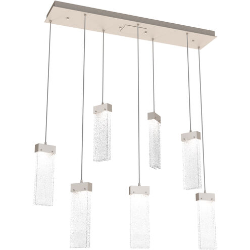 Parallel LED 44.2 inch Beige Silver Linear Pendant Ceiling Light in Metallic Beige Silver, Clear Rimelight, 2700K LED, Multi-Port
