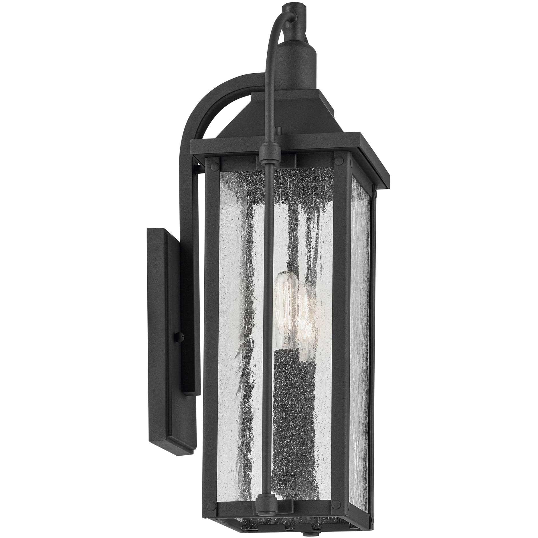 Harbor Row 2 Light 18.5 inch Textured Black Outdoor Wall Sconce, Small