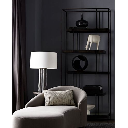 Turner Sharkskin Chaise, Left Arm