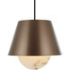 Rock On 6 Light 26 inch Brontourage and Matte Black Pendant Ceiling Light
