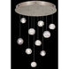 Natural Inspirations 10 Light 22 inch Gold Pendant Ceiling Light in Nebula Studio Glass