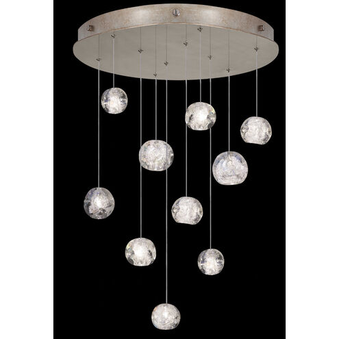 Natural Inspirations 10 Light 22 inch Gold Pendant Ceiling Light in Nebula Studio Glass