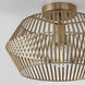 Kaiya 1 Light 15.5 inch Matte Brass Semi-Flush Ceiling Light
