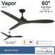 Vapor 60 inch Coal Ceiling Fan