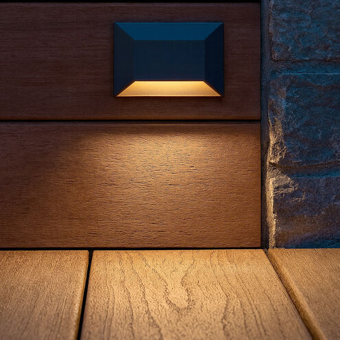 Nuvi 12v 1.90 watt Black Landscape Deck Sconce, Rectangular