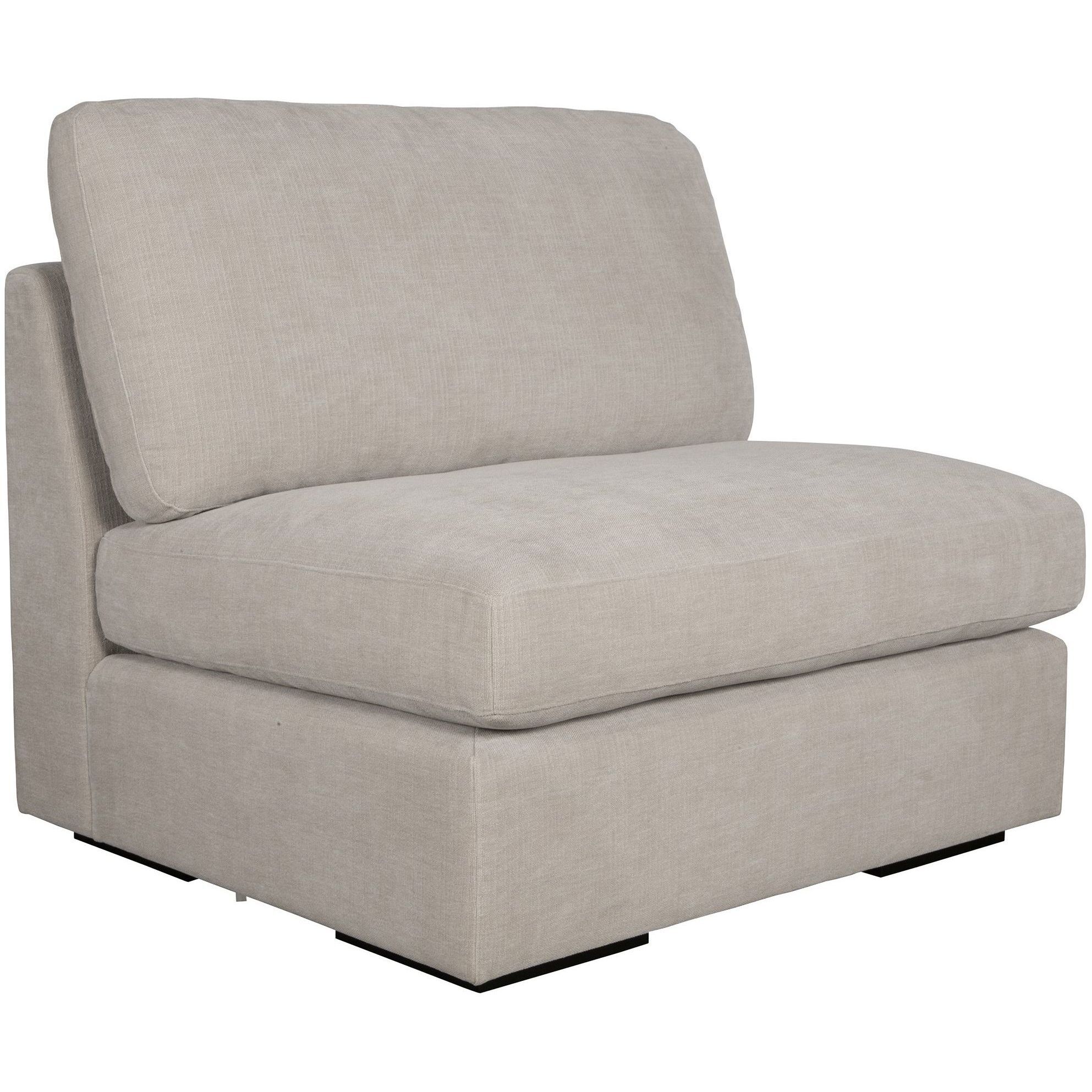 Refuge Light Sand Polyester Sofa, Armless