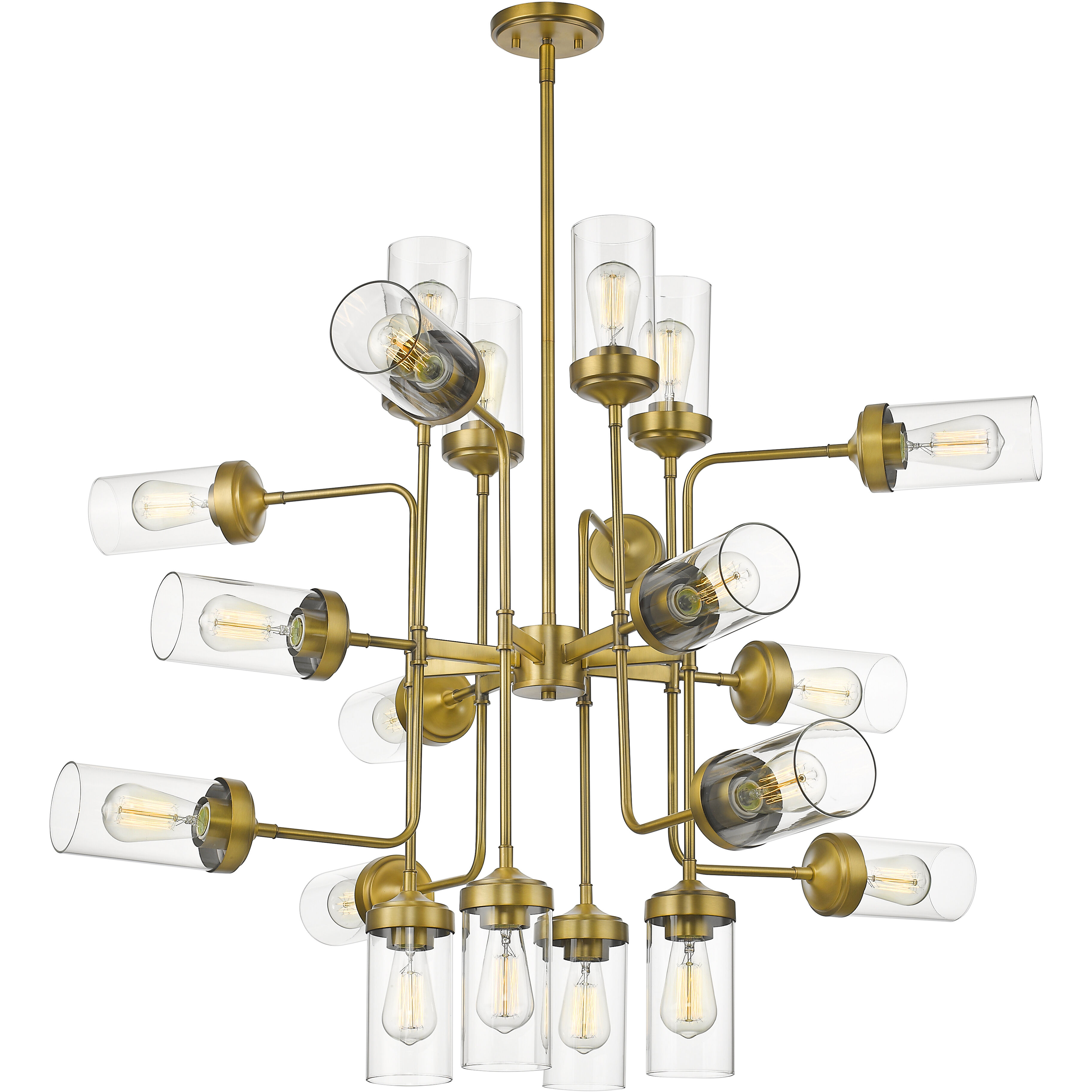 Calliope 20 Light 42 inch Foundry Brass Chandelier Ceiling Light