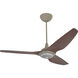 Haiku 60 inch Satin Nickel with Cocoa Bamboo Blades Ceiling Fan