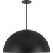 Half Round LED 31.5 inch Sand Black Pendant Ceiling Light