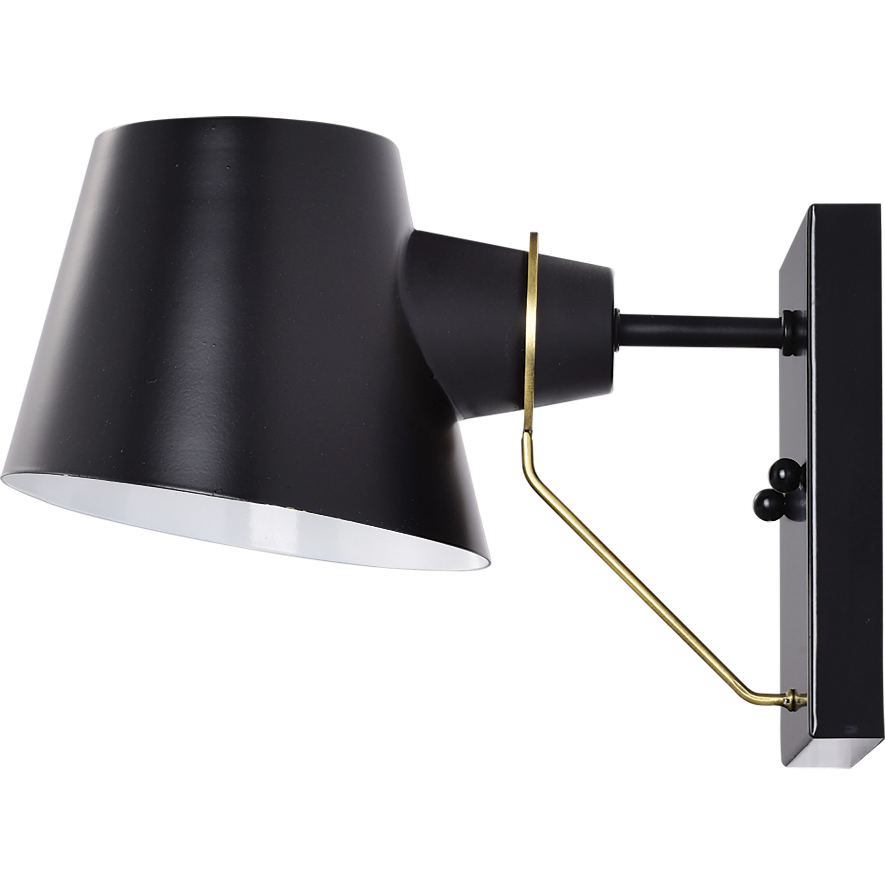 Baxter 1 Light 6 inch Black/Burnished Brass Bathroom Vanity Lights Wall Light