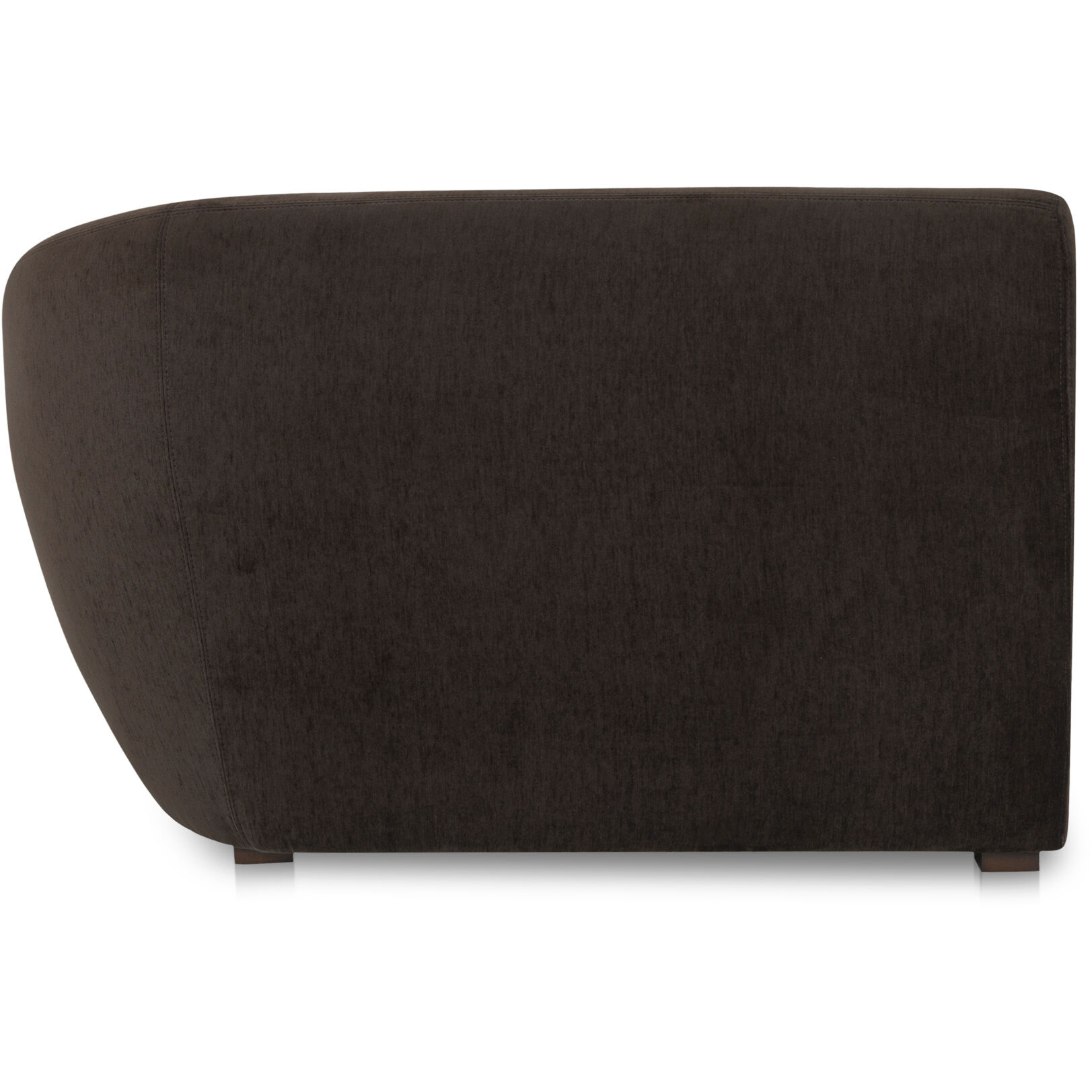 Amelia Dark Brown Chaise, Right