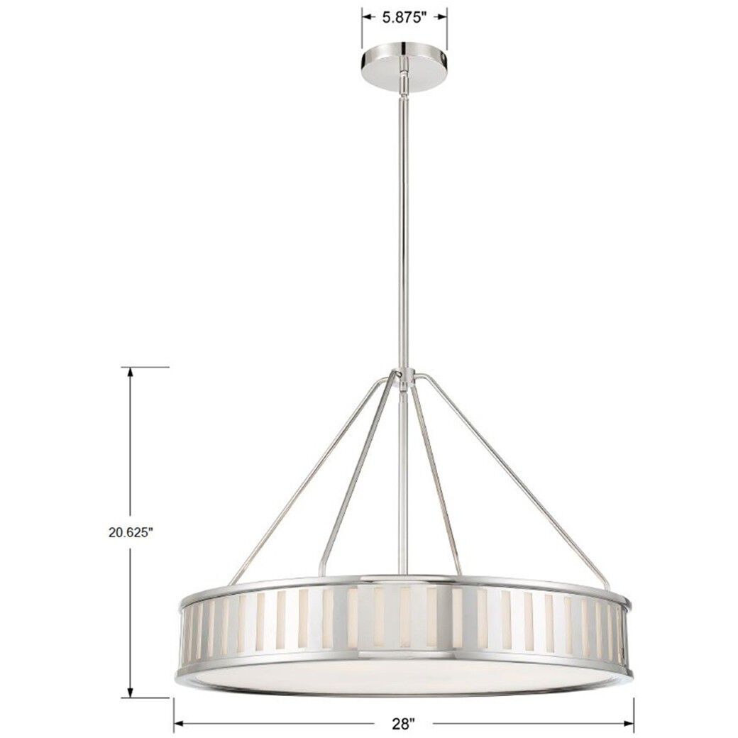 Kendal 6 Light 28 inch Polished Nickel Chandelier Ceiling Light