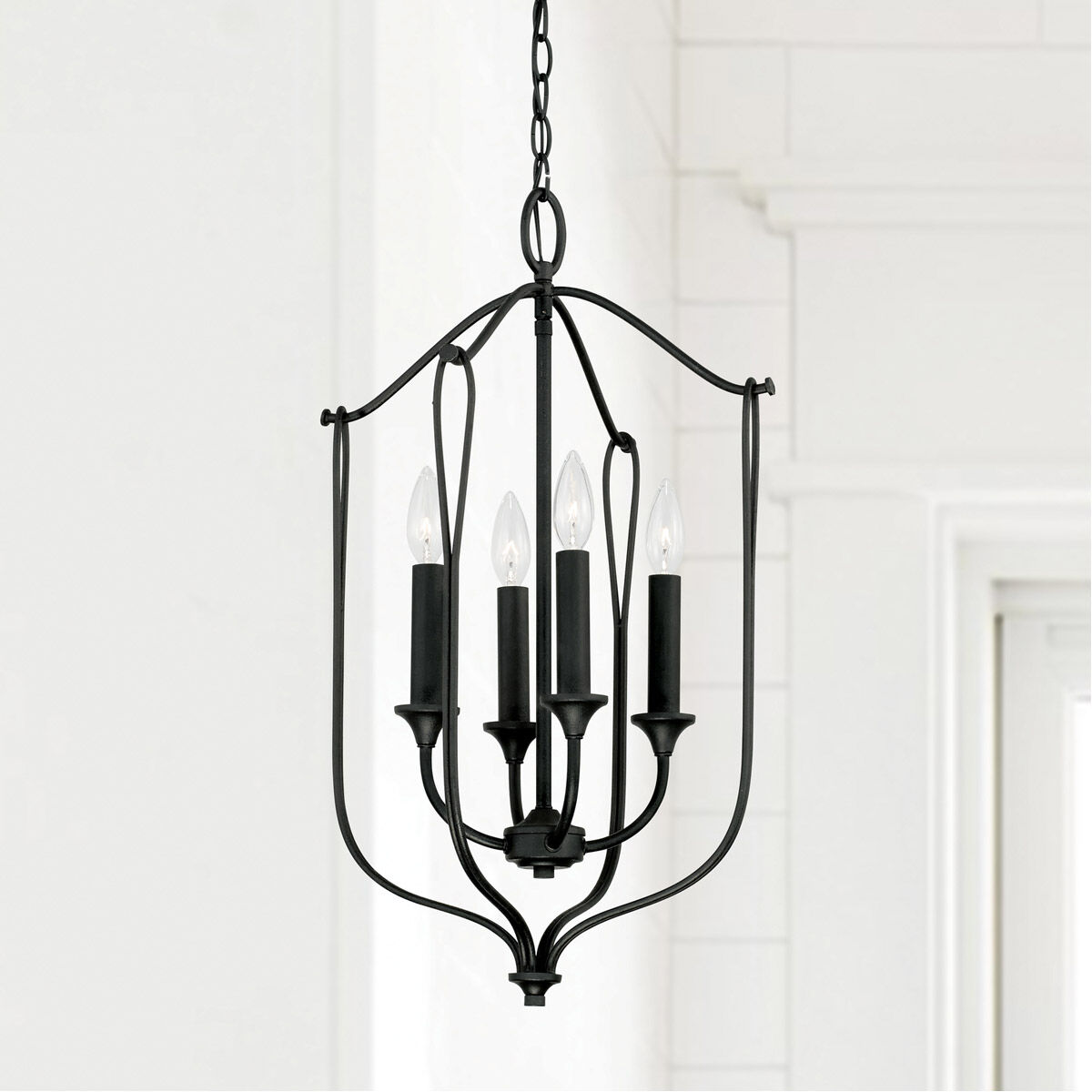 Bentley 4 Light 15 inch Black Iron Foyer Light Ceiling Light