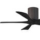 Atlas Irene-5H 42 inch Textured Bronze with Matte Black Blades Ceiling Fan, Flush Mounted