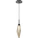 Rock Crystal LED 3.9 inch Matte Black Pendant Ceiling Light in Chilled Bronze, 2700K LED