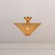 Alora Mood Bridgette 1 Light 16.38 inch Brushed Gold/Rattan Semi-Flush Mount Ceiling Light in Brushed Gold and Rattan, Rattan Shade