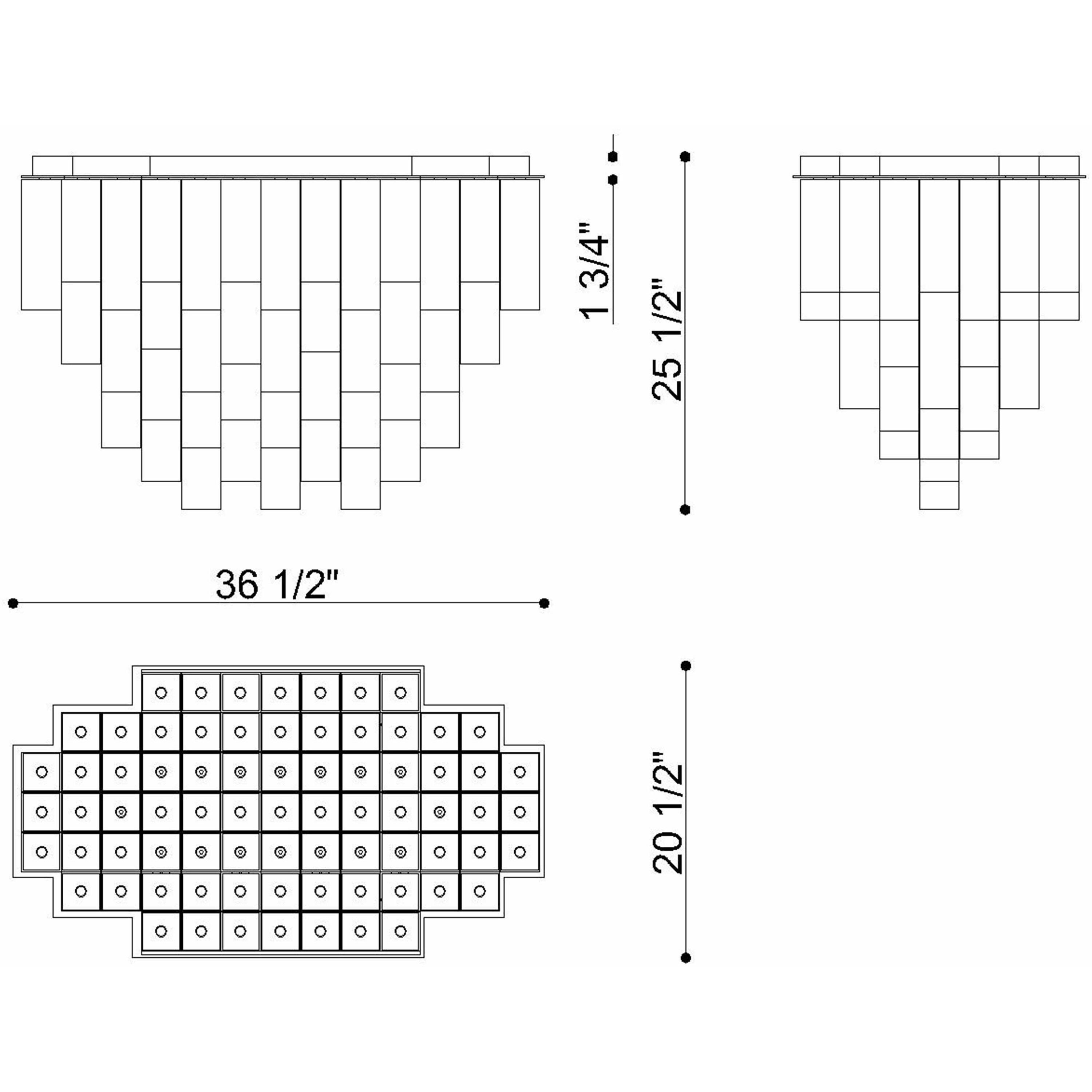 Altesa 23 Light 20 inch Chrome Flush Mount Ceiling Light