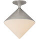 AERIN Sarnen LED 13.25 inch Burnished Silver Leaf Flush Mount Ceiling Light, Small
