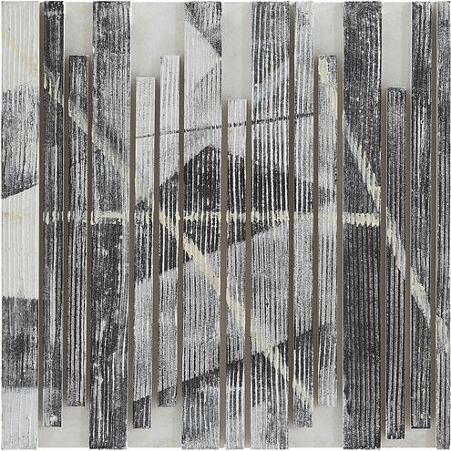 Lyon White and Blue and Black Wall Decor, Set of 3