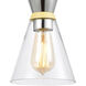 Pomfret 1 Light 6 inch Polished Chrome with Yellow and Clear Mini Pendant Ceiling Light
