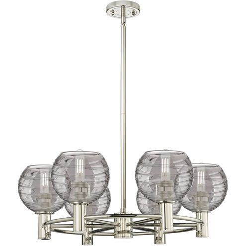 Downtown Urban Crown Point 6 Light 24 inch Polished Nickel Statement Chandelier Ceiling Light