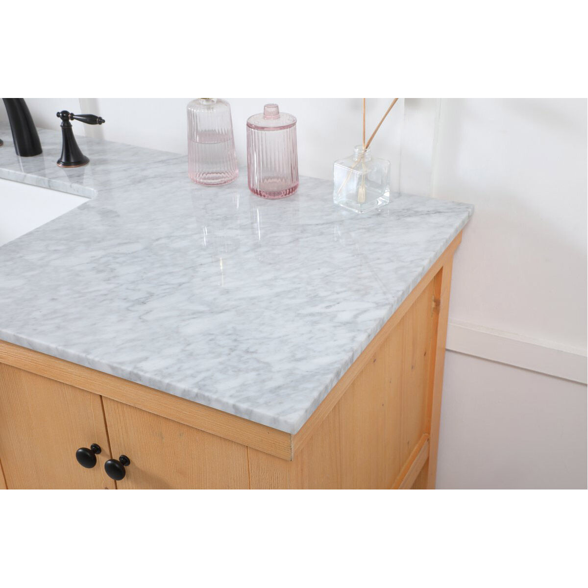 Clement 60 X 22 X 34 inch Natural Wood Bathroom Vanity Cabinet