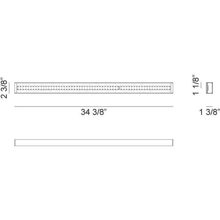 Millare LED 34.38 inch Aluminum Wall Sconce Wall Light