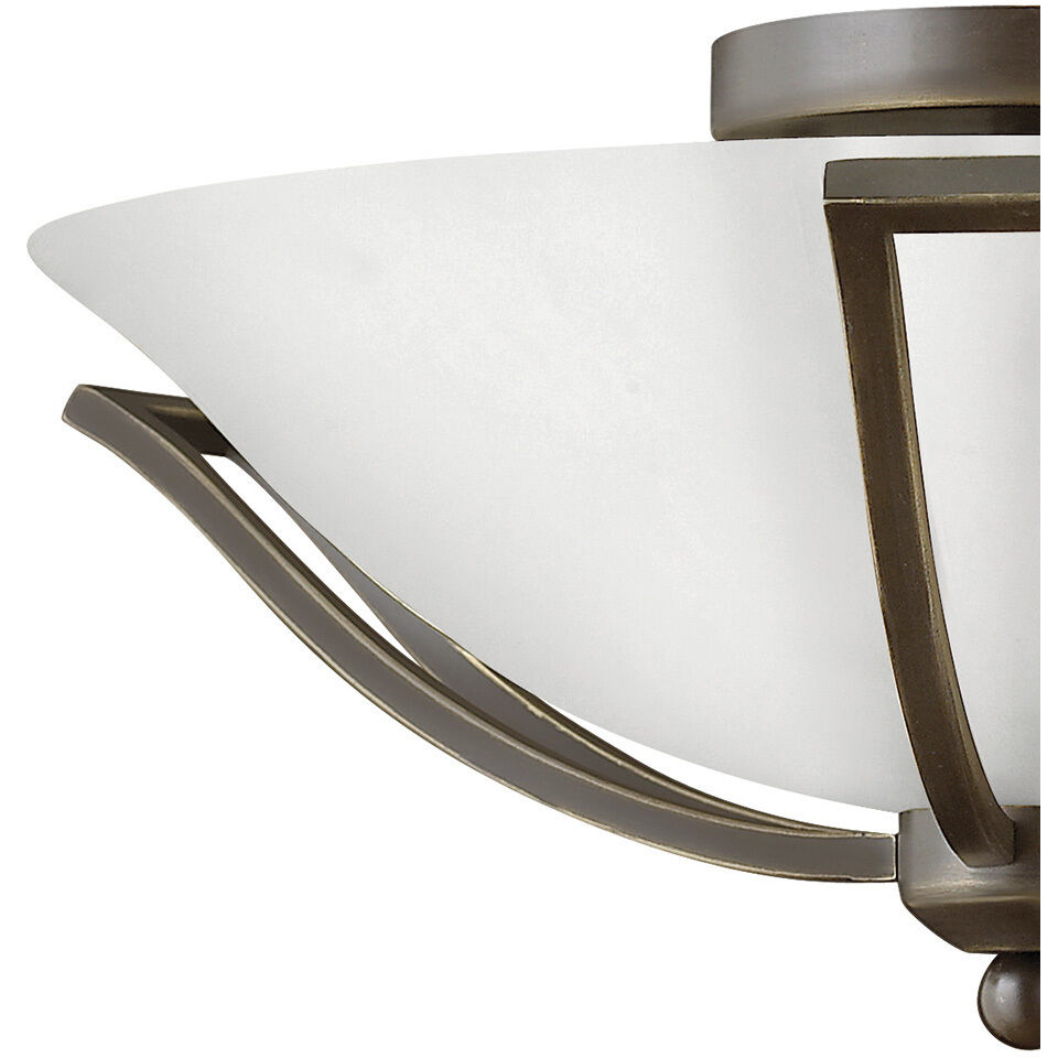 Bolla 2 Light 16.75 inch Olde Bronze Indoor Bath Flush Mount Ceiling Light in Etched Opal
