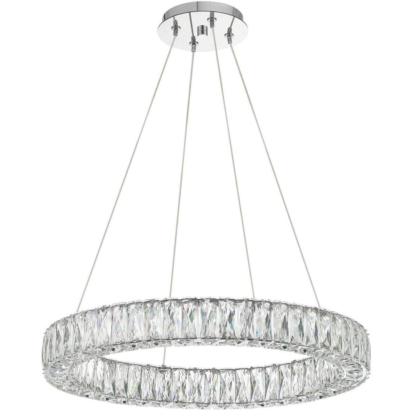 Kinsley 1 Light 24 inch Polished Chrome Chandelier Ceiling Light