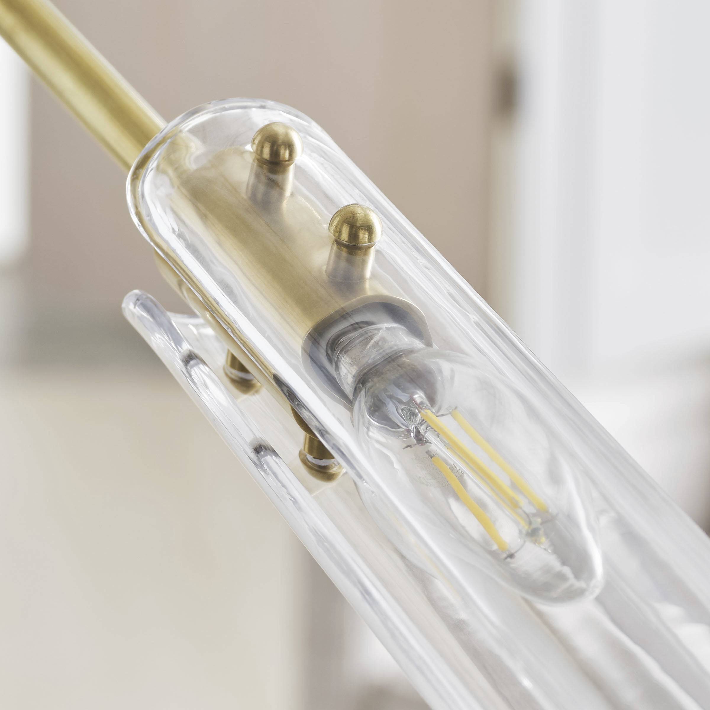 AERIN Casoria LED 45.75 inch Hand-Rubbed Antique Brass Radial Chandelier Ceiling Light, XL