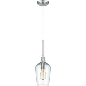 Neighborhood 1 Light 6 inch Brushed Polished Nickel Mini Pendant Ceiling Light