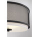 Modern 3 Light 14.75 inch Matte Black Flush Mount Ceiling Light