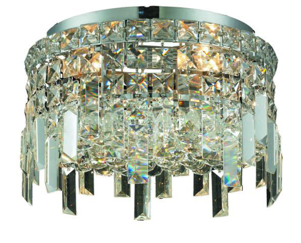 Maxime 4 Light 12 inch Chrome Flush Mount Ceiling Light in Royal Cut