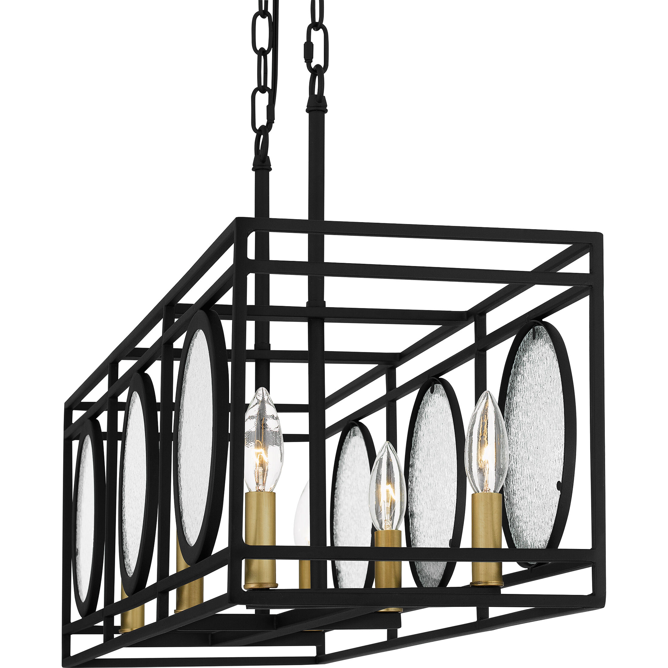 Chalamont 6 Light 36 inch Earth Black Island Light Ceiling Light