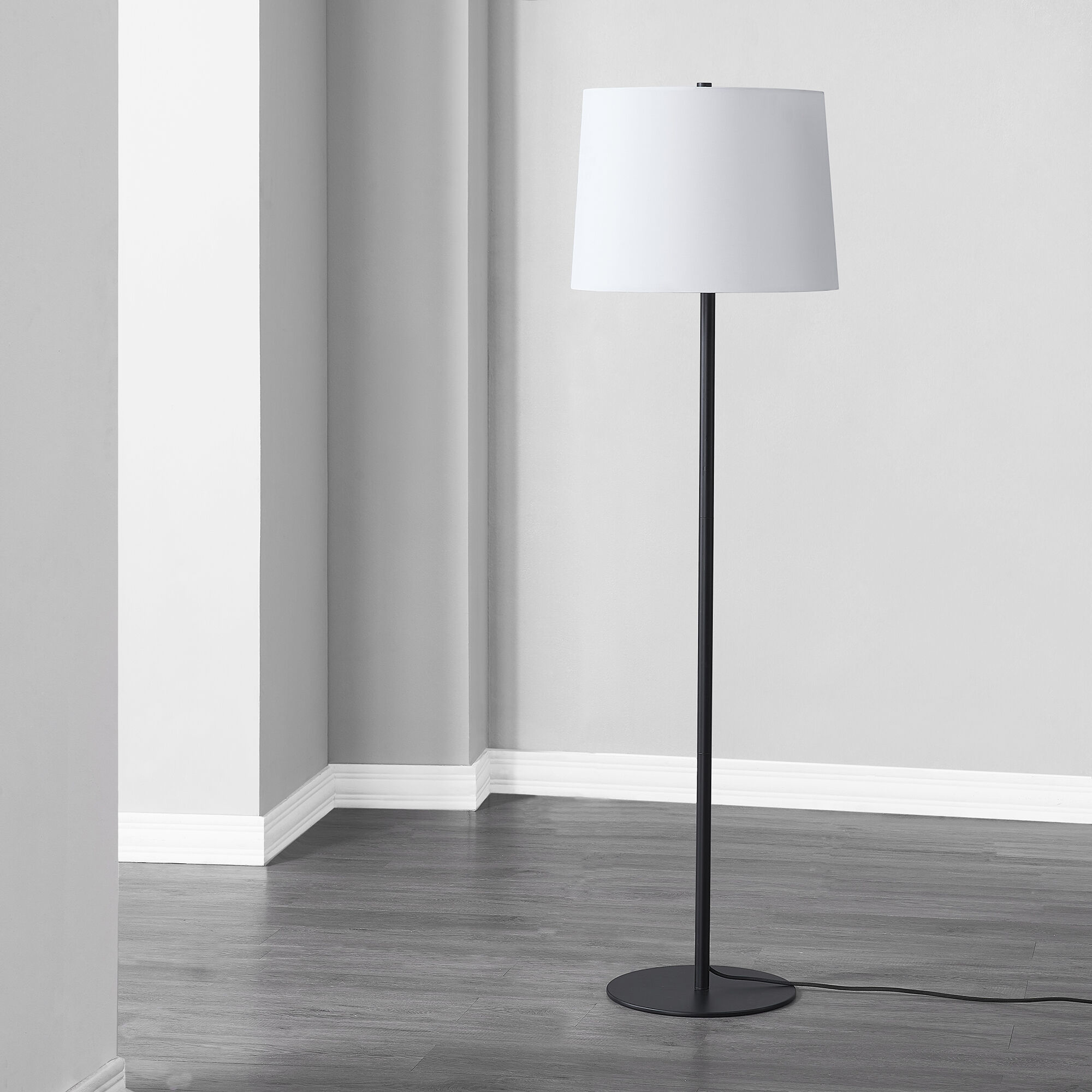 Nevin 61.75 inch 40 watt Matte Black Floor Lamp Portable Light