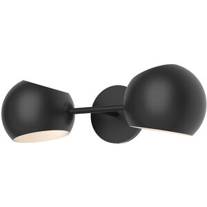 Alora Mood Willow 2 Light 16.75 inch Matte Black Bath Vanity Light Wall Light