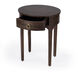 Alinia 1 drawer End Table in Dark Brown