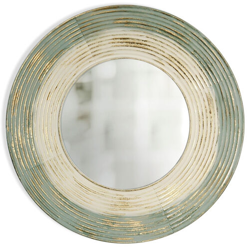 Cameron 35 X 3 inch Blue/White/Gold Wall Mirror