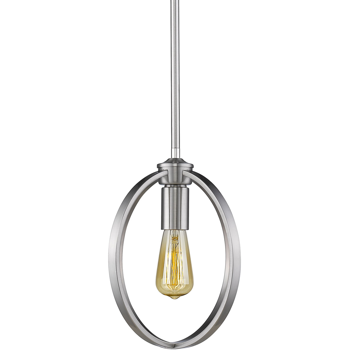 Colson Pendant Ceiling Light in Pewter, No Shade