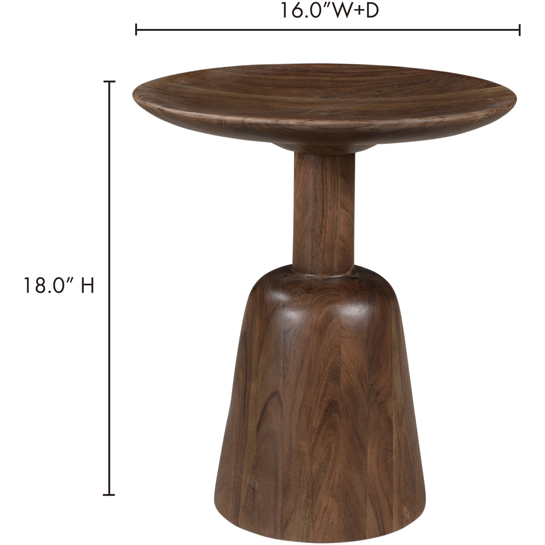 Nels 18 X 16 inch Brown End Table