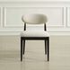 Moxie Matte Black and Brushed Brass and Off White Armless Dining Chairs, Set of 2