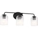 Eisele 3 Light 24 inch Midnight Black Vanity Light Wall Light, Medium