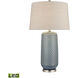 Dawlish Bay 31 inch 9.00 watt Blue Glazed with Satin Nickel Table Lamp Portable Light